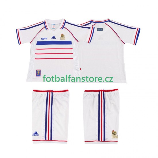 Dětský Retro Venkovní Dres Francie 1998 Krátký rukáv