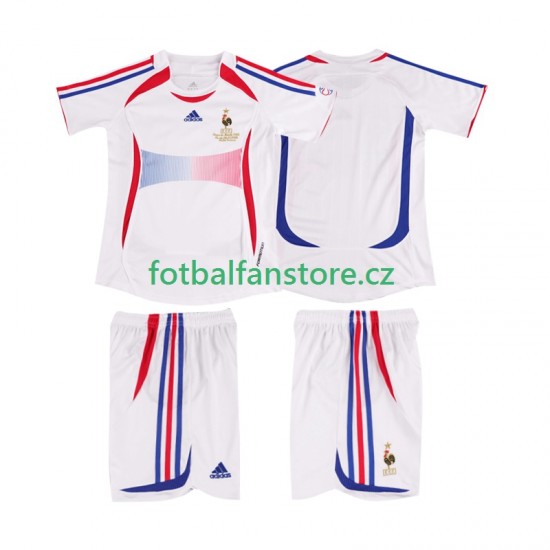Dětský Retro Venkovní Dres Francie 2006 Krátký rukáv Dětský Retro Venkovní Dres Francie 2006 Krátký rukáv