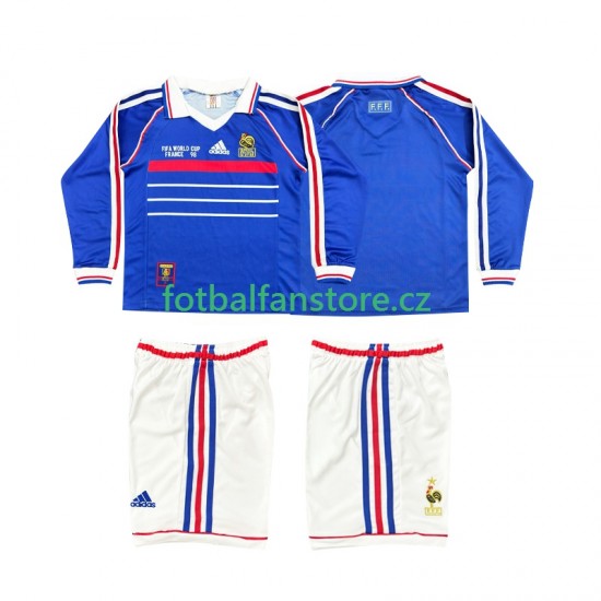 Dětský Retro Domácí Dres Francie 1998 Dlouhými Rukávy