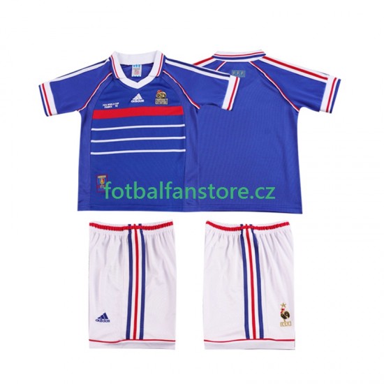 Dětský Retro Domácí Dres Francie 1998 Krátký rukáv