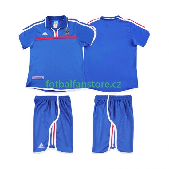 Dětský Retro Domácí Dres Francie 2000 Krátký rukáv
