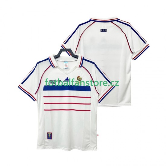 Muži Retro Venkovní Dres Francie 1998 Krátký rukáv Muži Retro Venkovní Dres Francie 1998 Krátký rukáv