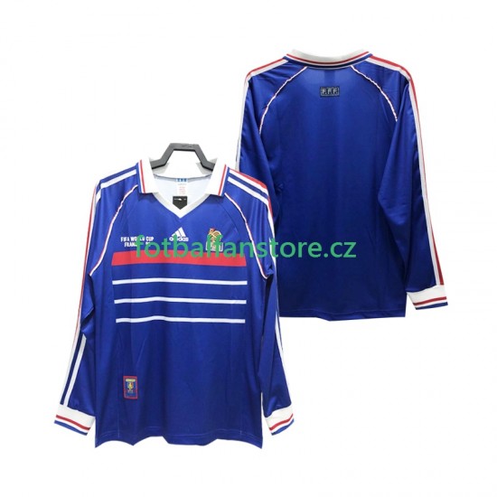 Muži Retro Domácí Dres Francie 1998 Dlouhými Rukávy