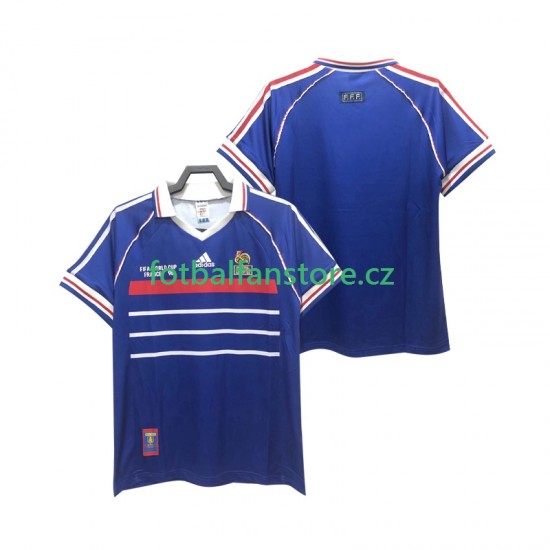 Muži Retro Domácí Dres Francie 1998 Krátký rukáv