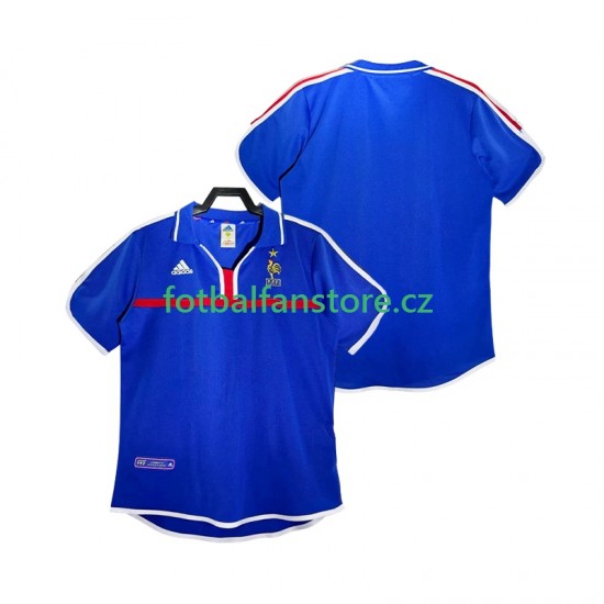 Muži Retro Domácí Dres Francie 2000 Krátký rukáv
