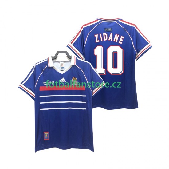 Muži Retro Domácí Dres Francie ZIDANE 10 1998 Krátký rukáv