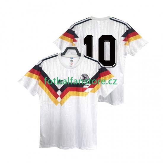 Muži Retro Domácí Dres Německo 10 1990 Krátký rukáv Muži Retro Domácí Dres Německo 10 1990 Krátký rukáv
