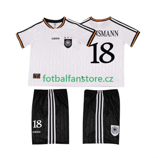 Dětský Retro Domácí Dres Německo KLINSMANN 18 1996 Krátký rukáv
