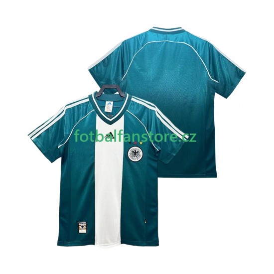 Muži Retro Venkovní Dres Německo 1998 Krátký rukáv Muži Retro Venkovní Dres Německo 1998 Krátký rukáv