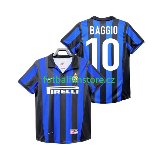 Muži Retro Domácí Dres Inter Milán BAGGIO 10 1998 1999 Krátký rukáv