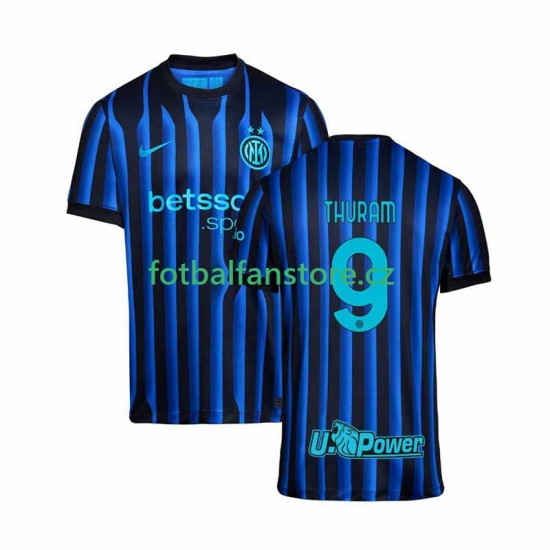 Muži Domácí Dres Inter Milán Marcus Thuram 9 2025-2026 Krátký rukáv