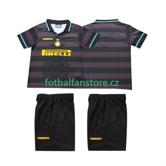 Dětský Retro Alternativní Dres Inter Milán 1997 1998 Krátký rukáv