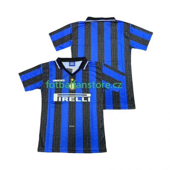 Muži Retro Domácí Dres Inter Milán 1997 1998 Krátký rukáv