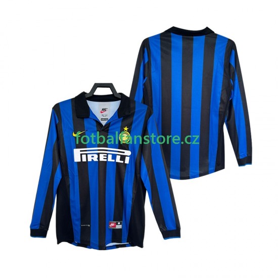 Muži Retro Domácí Dres Inter Milán 1998 1999 Dlouhými Rukávy