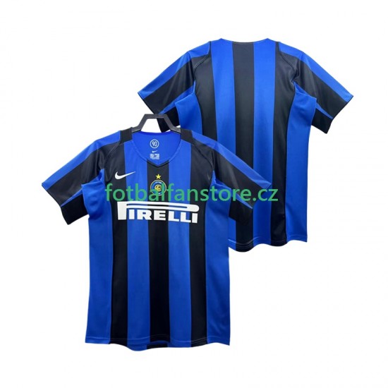 Muži Retro Domácí Dres Inter Milán 2004 2005 Krátký rukáv Muži Retro Domácí Dres Inter Milán 2004 2005 Krátký rukáv
