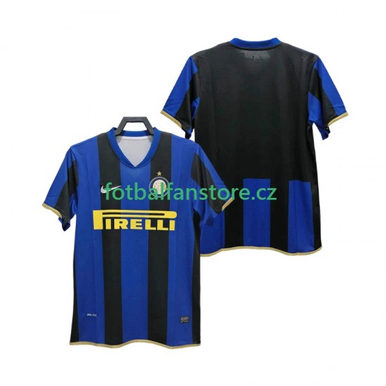 Muži Retro Domácí Dres Inter Milán Champions League 2008 2009 Krátký rukáv