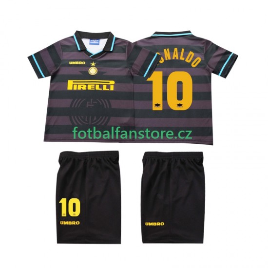 Dětský Retro Alternativní Dres Inter Milán Ronaldo 10 1997 1998 Krátký rukáv