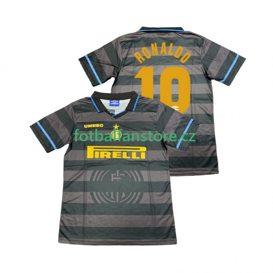 Muži Retro Alternativní Dres Inter Milán Ronaldo 10 1997 1998 Krátký rukáv