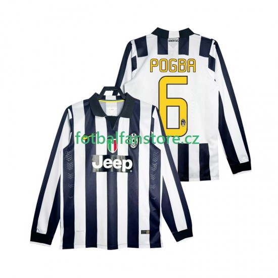 Muži Retro Domácí Dres Juventus Pogba 6 2014 2015 Dlouhými Rukávy