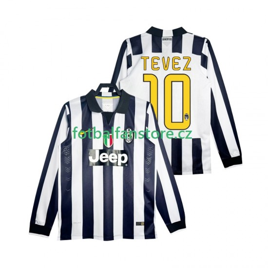 Muži Retro Domácí Dres Juventus TEVEZ 10 2014 2015 Dlouhými Rukávy