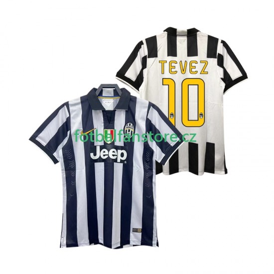 Muži Retro Domácí Dres Juventus TEVEZ 10 2014 2015 Krátký rukáv Muži Retro Domácí Dres Juventus TEVEZ 10 2014 2015 Krátký rukáv
