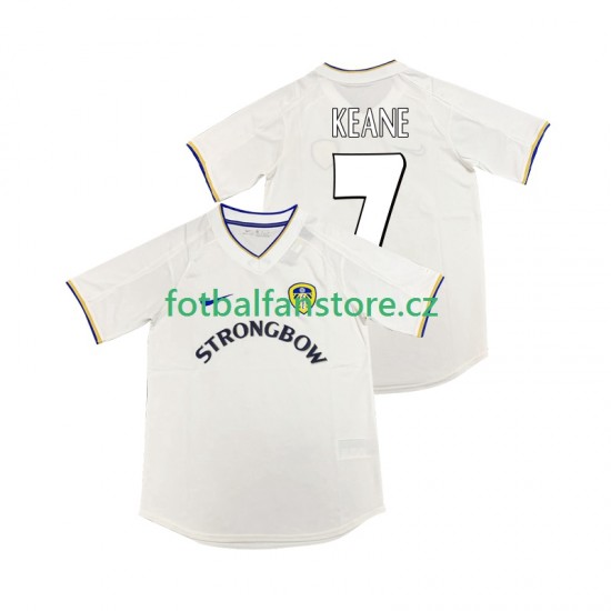 Muži Retro Domácí Dres Leeds United KEANE 7 2000 2001 Krátký rukáv