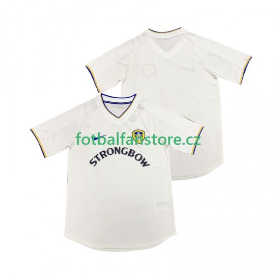 Muži Retro Domácí Dres Leeds United 2000 2001 Krátký rukáv Muži Retro Domácí Dres Leeds United 2000 2001 Krátký rukáv