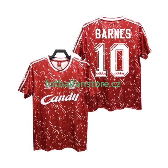 Muži Retro Domácí Dres Liverpool BARNES 10 1989 1991 Krátký rukáv