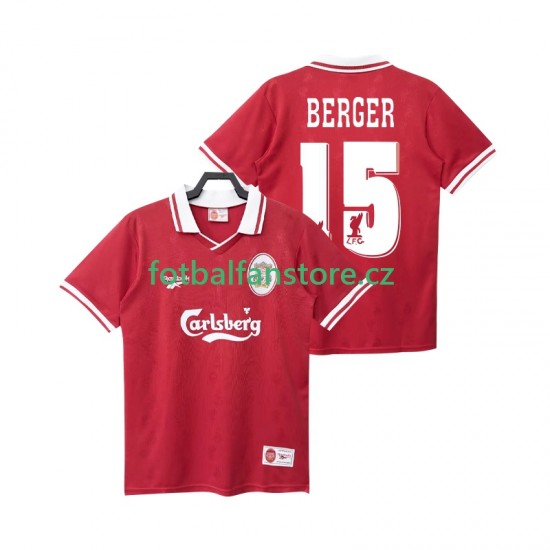 Muži Retro Domácí Dres Liverpool BERGER 15 1996 1998 Krátký rukáv