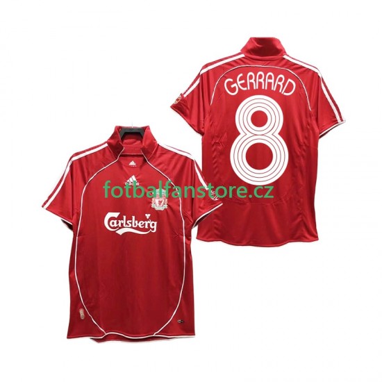 Muži Retro Domácí Dres Liverpool GERRARD 8 2006 2008 Krátký rukáv