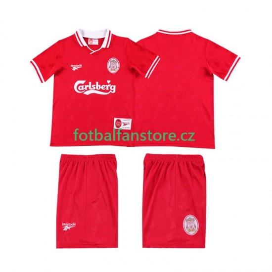 Dětský Retro Domácí Dres Liverpool LWP 1996 1997 Krátký rukáv Dětský Retro Domácí Dres Liverpool LWP 1996 1997 Krátký rukáv