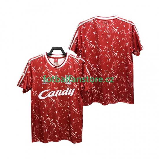 Muži Retro Domácí Dres Liverpool 1989 1991 Krátký rukáv Muži Retro Domácí Dres Liverpool 1989 1991 Krátký rukáv