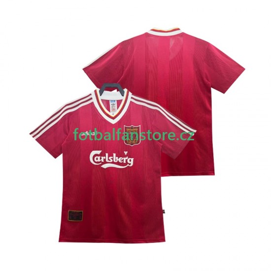 Muži Retro Domácí Dres Liverpool 1995 1996 Krátký rukáv Muži Retro Domácí Dres Liverpool 1995 1996 Krátký rukáv
