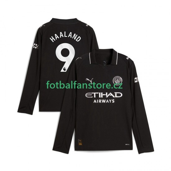 Muži Venkovní Dres Manchester City Erling Haaland 9 2025-2026 Dlouhými Rukávy Muži Venkovní Dres Manchester City Erling Haaland 9 2025-2026 Dlouhými Rukávy