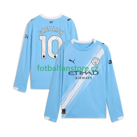 Muži Domácí Dres Manchester City Jack Grealish 10 2025-2026 Dlouhými Rukávy