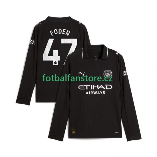 Muži Venkovní Dres Manchester City Phil Foden 47 2025-2026 Dlouhými Rukávy