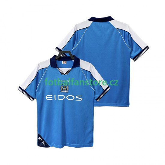Muži Retro Domácí Dres Manchester City 1999 2001 Krátký rukáv