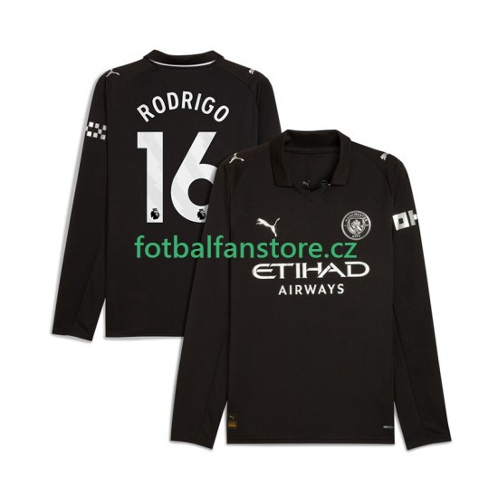 Muži Venkovní Dres Manchester City Rodrigo Hernandez 16 2025-2026 Dlouhými Rukávy