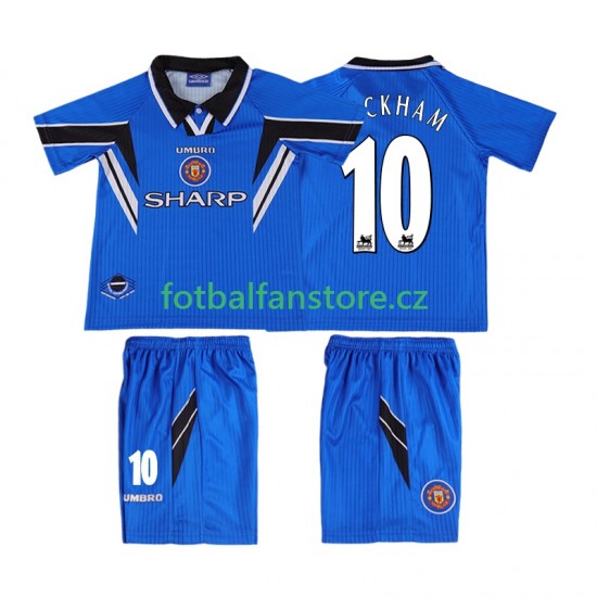 Dětský Retro Alternativní Dres Manchester United BECKHAM 10 1996 1998 Krátký rukáv