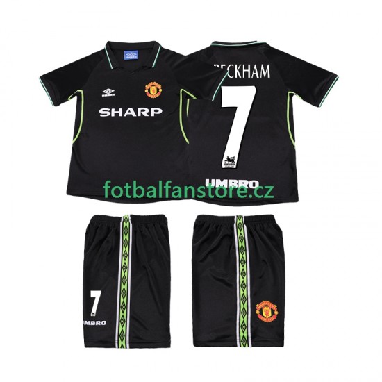 Dětský Retro Alternativní Dres Manchester United Beckham 7 1998 1999 Krátký rukáv