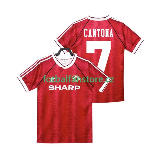 Muži Retro Domácí Dres Manchester United CANTONA 7 1990 1992 Krátký rukáv