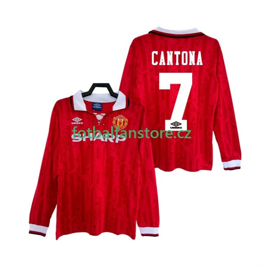 Muži Retro Domácí Dres Manchester United CANTONA 7 1992 1994 Dlouhými Rukávy