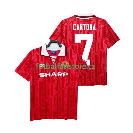 Muži Retro Domácí Dres Manchester United CANTONA 7 1992 1994 Krátký rukáv
