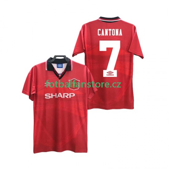 Muži Retro Domácí Dres Manchester United CANTONA 7 1994 1996 Krátký rukáv
