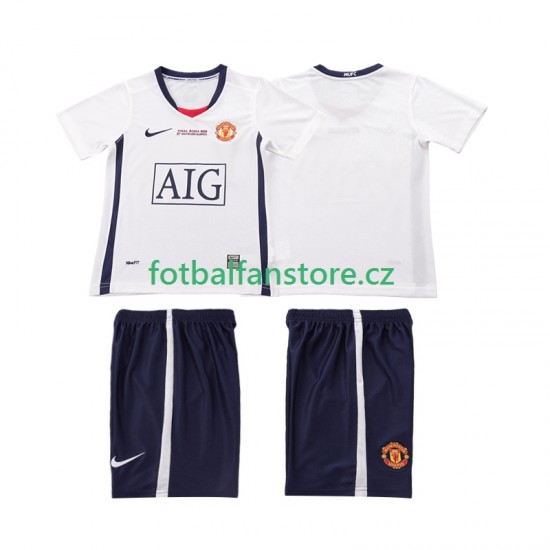Dětský Retro Venkovní Dres Manchester United Champions League 2008 2009 Krátký rukáv