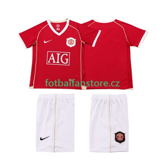 Dětský Retro Domácí Dres Manchester United 2006 2007 Krátký rukáv