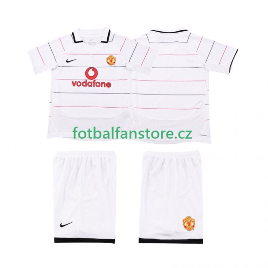 Dětský Retro Alternativní Dres Manchester United 2003 2006 Krátký rukáv