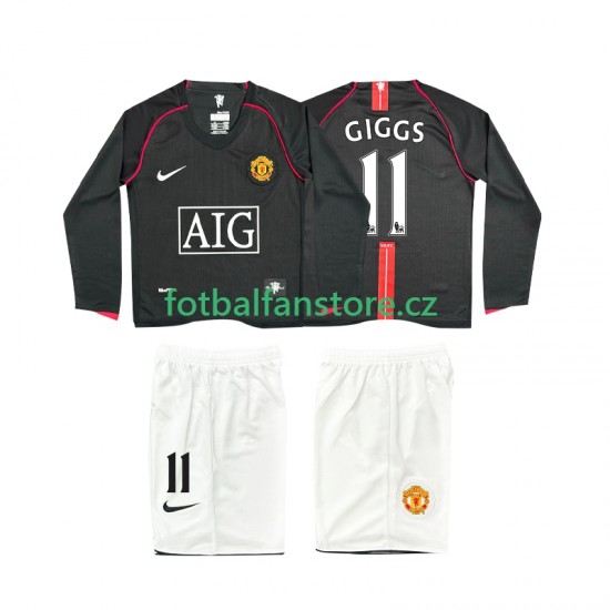 Dětský Retro Venkovní Dres Manchester United GIGGS 11 2007 2008 Dlouhými Rukávy