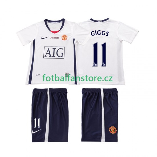 Dětský Retro Venkovní Dres Manchester United GIGGS 11 Champions League 2008 2009 Krátký rukáv Dětský Retro Venkovní Dres Manchester United GIGGS 11 Champions League 2008 2009 Krátký rukáv