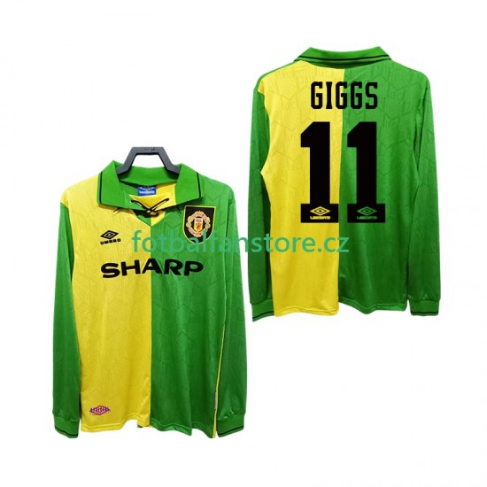 Muži Retro Venkovní Dres Manchester United GIGGS 11 1992 1994 Dlouhými Rukávy
